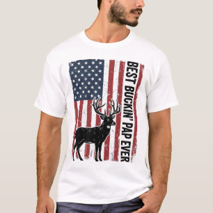 Best Buckin Pap Ever Deer Flag Vintage Vector_1 T-Shirt