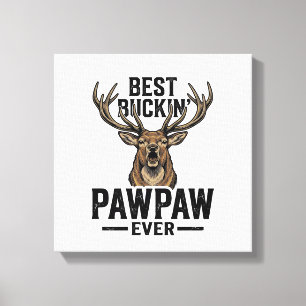 Best Buckin Pawpaw Vintage Deer Hunting Shirt_1 Canvas Print