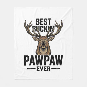 Best Buckin Pawpaw Vintage Deer Hunting Shirt_1 Fleece Blanket