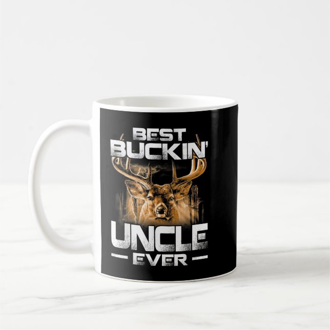 Best Buckin' Uncle Ever  Deer Hunting Bucking Fath Coffee Mug (Left)