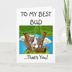 Best Bud Greetings Card