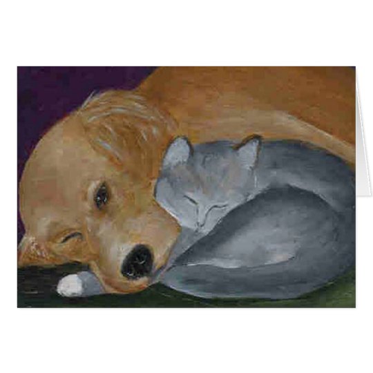 Best Buddies original painting by LN Pettey Card