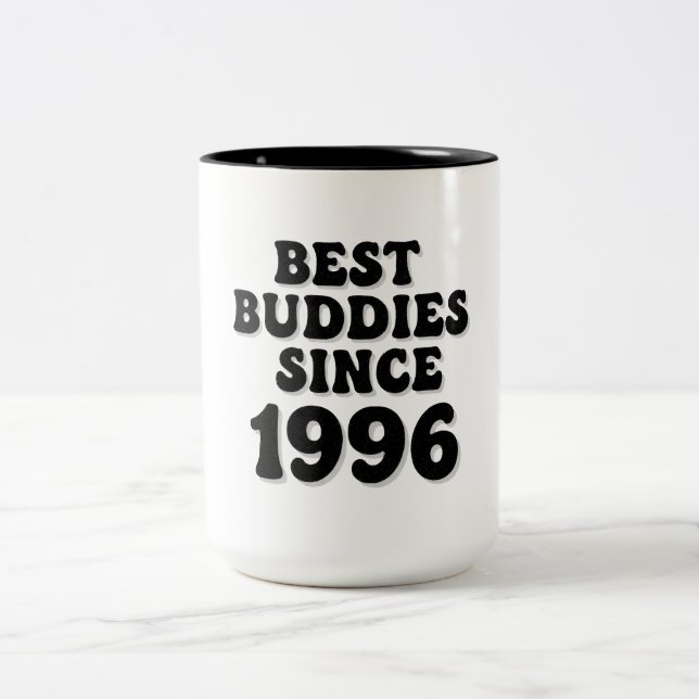 Best Buddies Since 1996 Design Two-Tone Coffee Mug (Center)