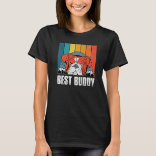 Best Buddy English Bulldog Retro Vintage Pets Dogs T-Shirt