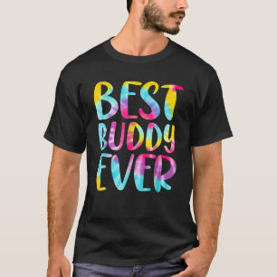 Best Buddy Ever Colourful Tie Dye Matching Family T-Shirt