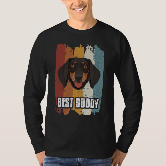 Best Buddy, Smiling Dachshund T-Shirt (Front)
