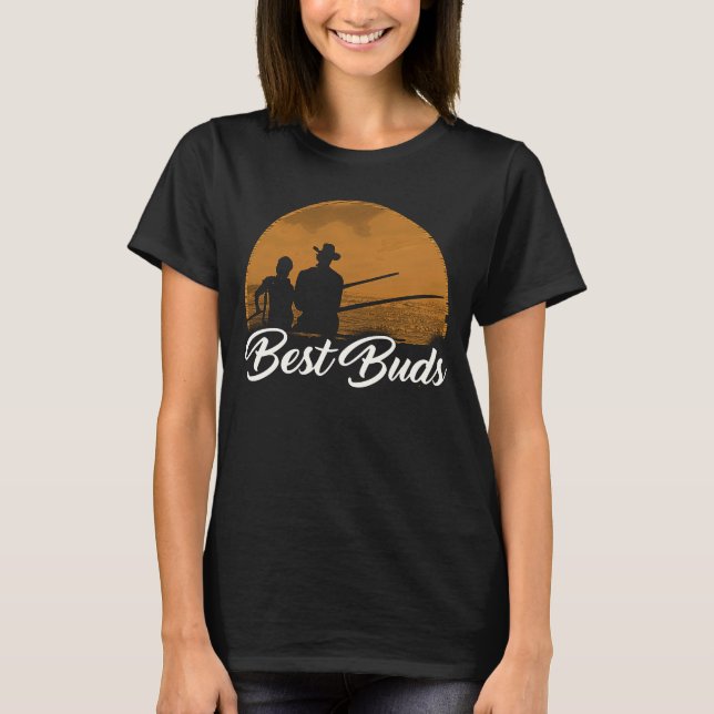 Best Buds Matching Father Son Fishing   Father's D T-Shirt (Front)