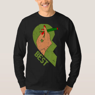 Best Buds Weed Funny Joint Stoner Friends Couples T-Shirt