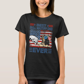 Best Bull Mastiff Dad Ever American Flag Fathers D T-Shirt