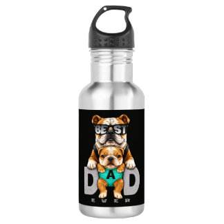 Best Bulldog Dad Ever – Cute Bulldog Father’s Day 532 Ml Water Bottle