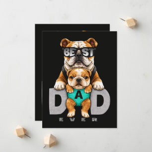 Best Bulldog Dad Ever – Cute Bulldog Father’s Day Announcement