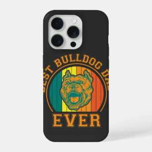 Best Bulldog Dad Ever Retro Vintage Fathers Day iPhone 15 Pro Case