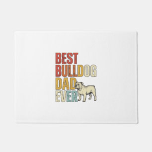 Best Bulldog Dad Ever Vintage Engraving Shirt Desi Doormat