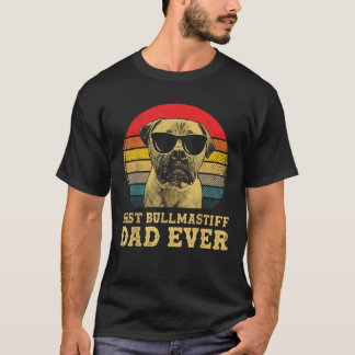 Best Bullmastiff Dad Ever Dog Lovers Retro Vintage T-Shirt