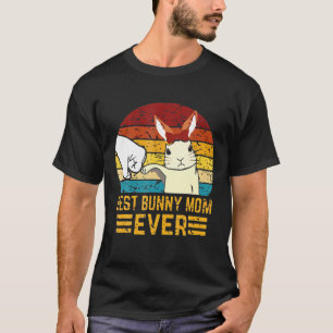 Best Bunny Mum Ever , Bunny Mum Easter Day Embroid T-Shirt