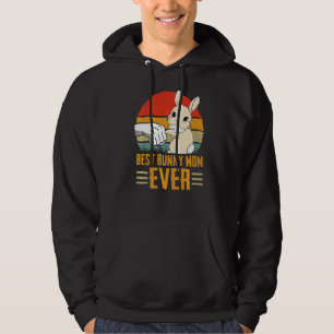 Best Bunny Mum Ever Bunny Mum Easter Day Embroide Hoodie
