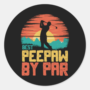 Best Bunnyaw By Par Golfing Golf Golfer Funny Pee- Classic Round Sticker