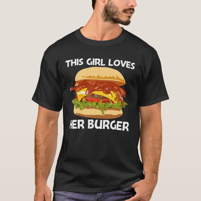 Best Burger Design For Girls Kids Hamburger Sandwi T-Shirt (Front)