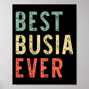 Best Busia Ever Family Funny Vintage Retro Poster