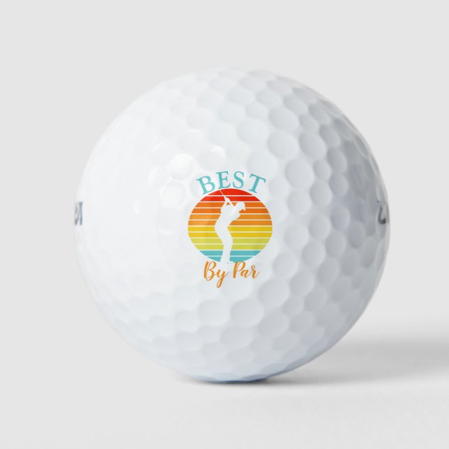 Best By Par Father's Day Golf Gift Golf Balls (Front)