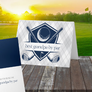 Best By Par Personalised Navy Golf Folding Gift Card