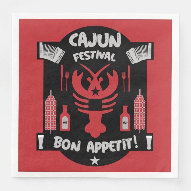 Best Cajun Cooks  Napkin (Front)
