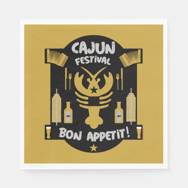 Best Cajun Cooks  Napkin (Front)