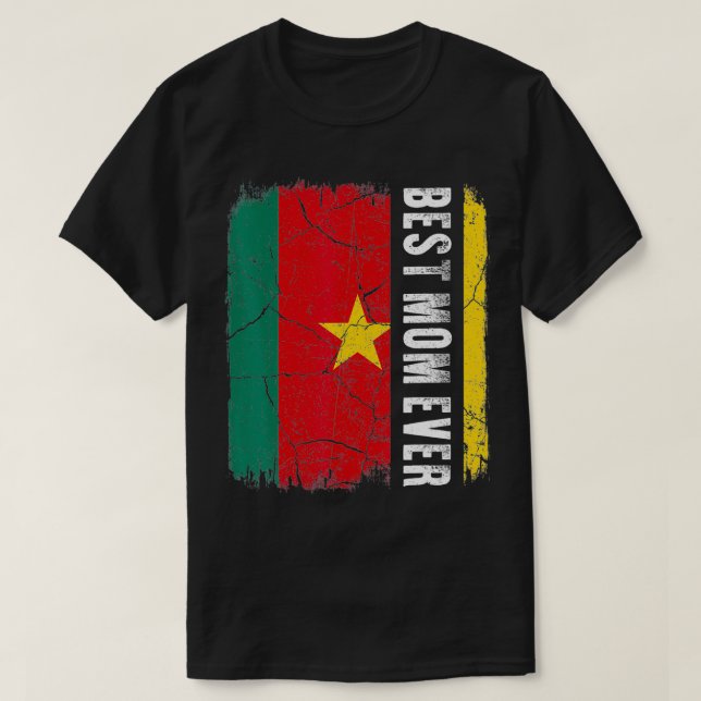 Best Cameroonian Mom Ever Cameroon Flag Mother's D T-Shirt (Design Front)