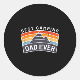 Best Camping Dad Ever Fathers Who Camp Classic Round Sticker
