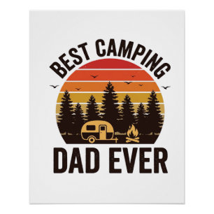 Best Camping Dad Ever Vintage Camping Design_1 Poster