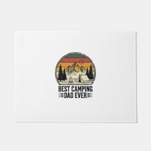 Best Camping Dad Ever Vintage Outdoor Shirt Design Doormat