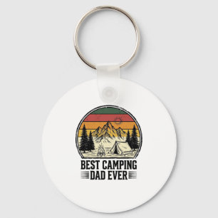 Best Camping Dad Ever Vintage Outdoor Shirt Design Key Ring