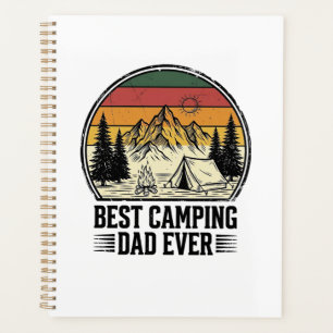 Best Camping Dad Ever Vintage Outdoor Shirt Design Planner