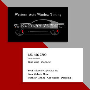 Best Car Automotive Window Tinting Business Card