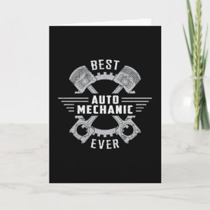 Best Car Mechanic Engine Mechanics Funny Gift Card