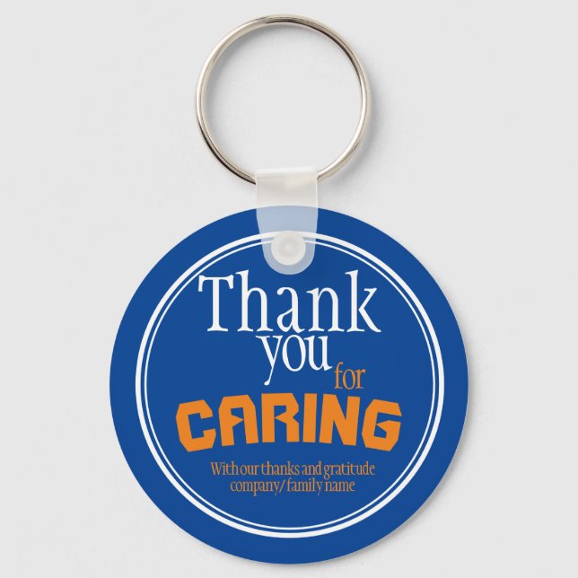 Best Caregiver Ever Typography Black Keychain (Front)