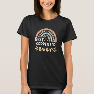 Best Carpenter Ever Leopard Rainbow Mum   T-Shirt
