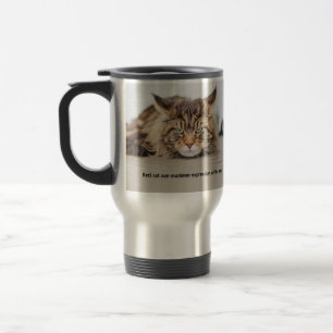 Best cat ax murderer expression travel mug