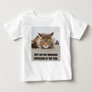 Best cat axe murderer expression baby T-Shirt