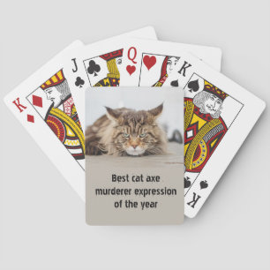 Best cat axe murderer expression playing cards