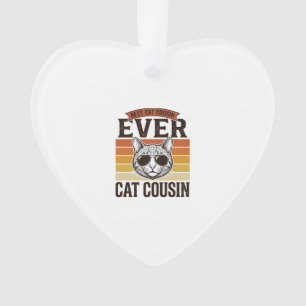 Best Cat Cousin Ever Vintage Cat Shirt Design_1 Ornament