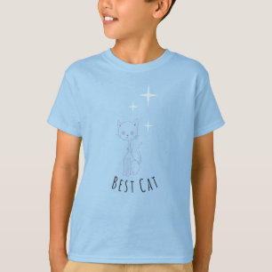 Best Cat Cute Minimalistic Kids T-shirt