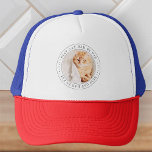 Best Cat Dad By Par Classic Simple Photo Trucker Hat<br><div class="desc">This simple and classic design is composed of serif typography and add a custom photo. "Best Cat Dad By Par" encircles the frame.</div>