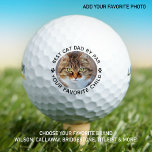 Best CAT DAD By Par Paw Print Custom Photo Golf Balls<br><div class="desc">Best Dad By Par ... Two of your favorite things , golf and your cat ! Now you can take your best friend with you as you play 18 holes . Customize these wilson golf balls with your cats favorite photo and name . Great gift to all golf and cat...</div>