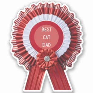Best Cat Dad Custom-Cut Vinyl Father's Day Sticker