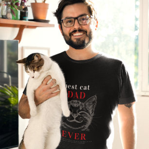Best Cat Dad Definition   Cute Cat Face T-Shirt