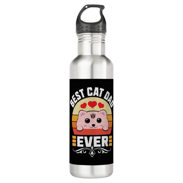 Best Cat Dad Ever              710 Ml Water Bottle (Front)