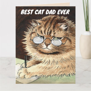 BEST CAT DAD EVER BIRTHDAY CARD CARDS