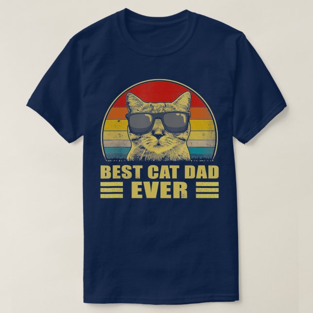 Best Cat Dad Ever Bump Fit Father's Day Gift Daddy T-Shirt (Design Front)