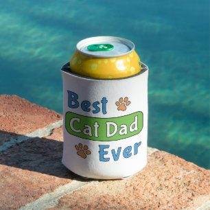 Best Cat Dad Ever Can Cooler